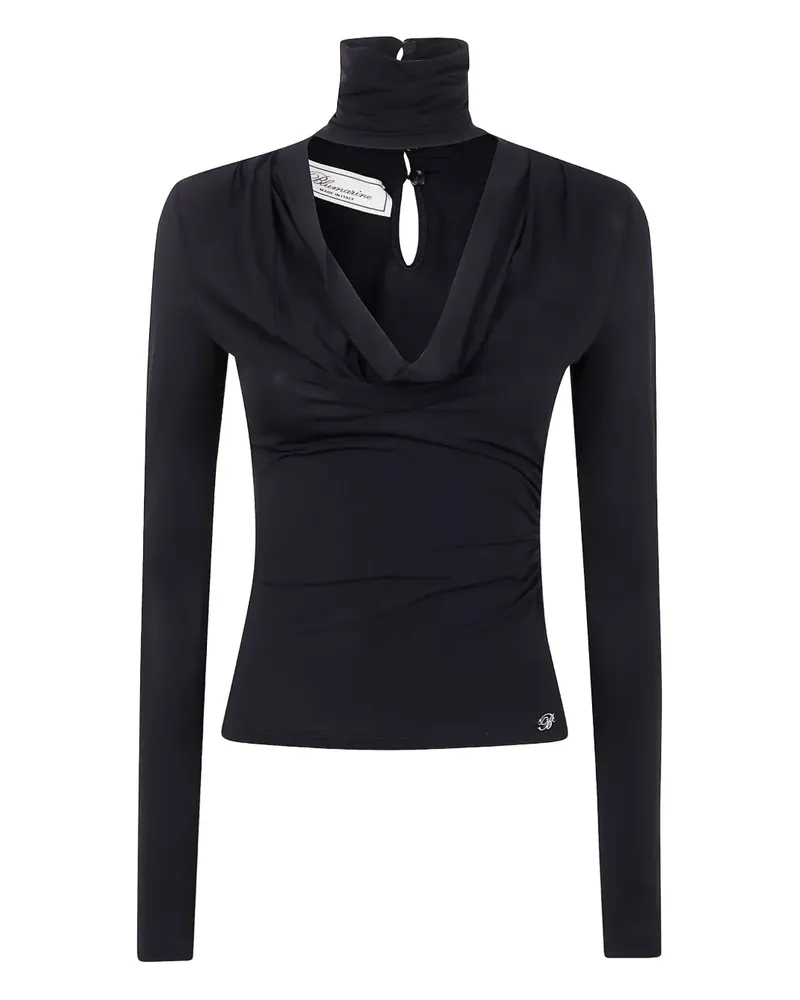Blumarine Pullover mit Stehkragen - Schwarz Schwarz