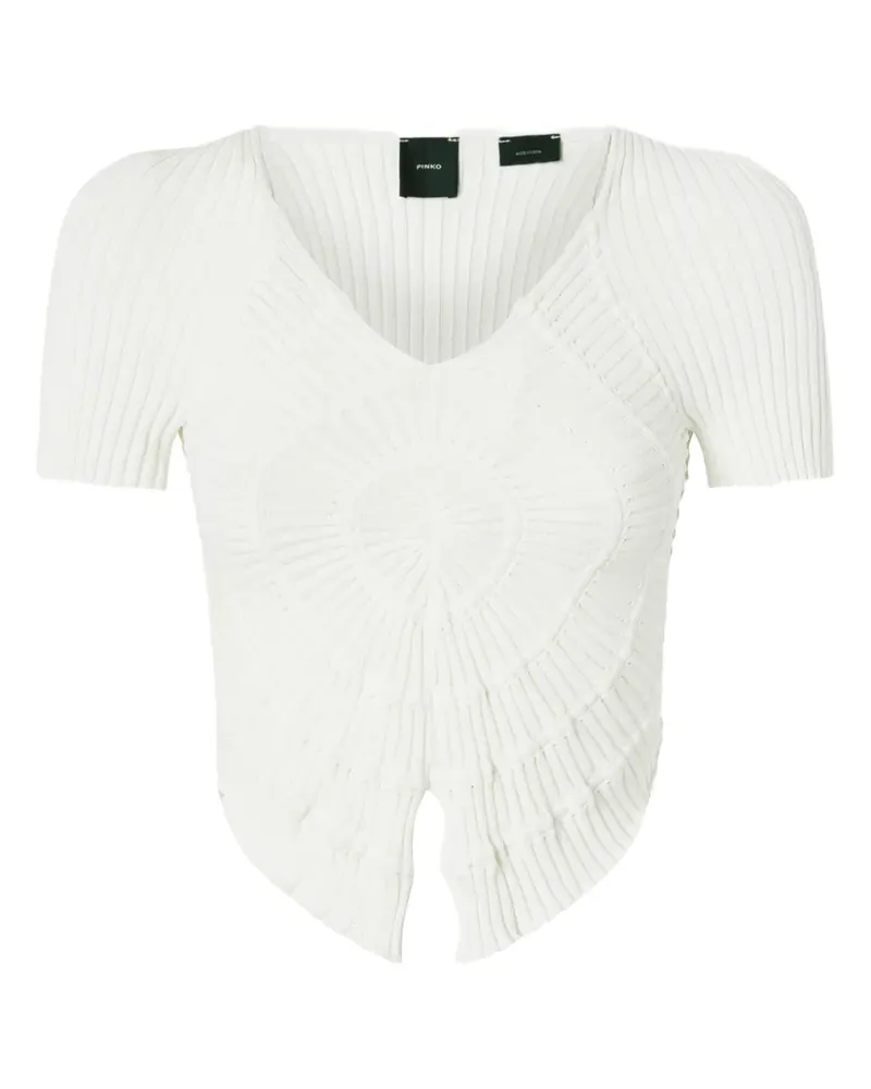 Pinko Geripptes Top - Weiß Weiß