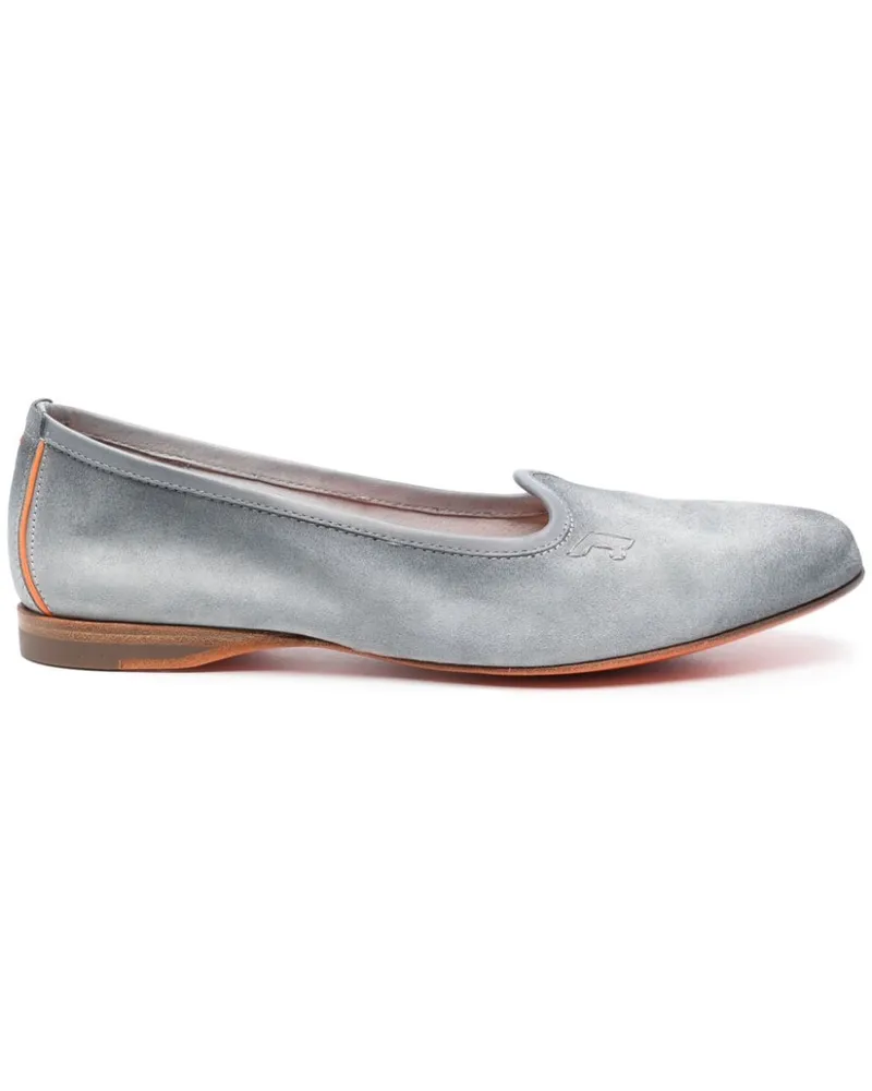 Santoni Slipper mit Logo-Stickerei - Blau Blau