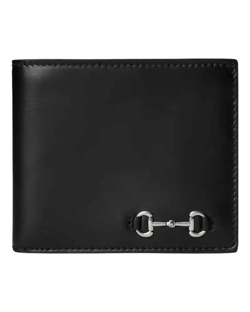 Gucci horsebit-detail bifold card holder - Schwarz Schwarz