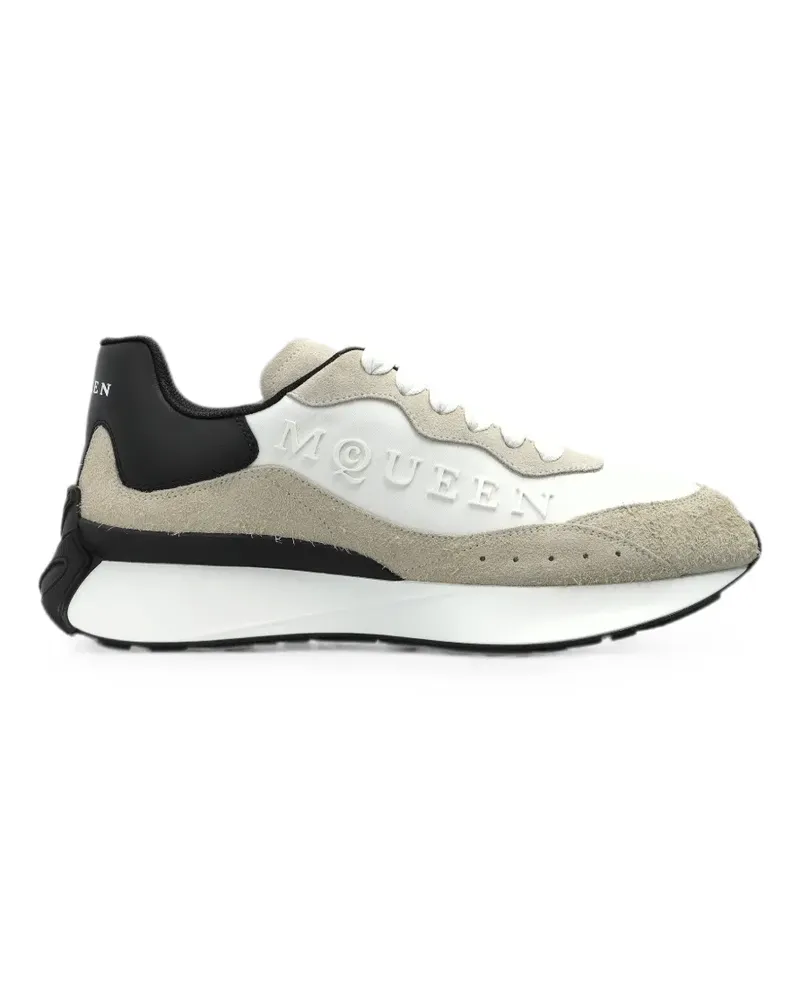 Alexander McQueen logo-embossed panelled sneakers - Weiß Weiß