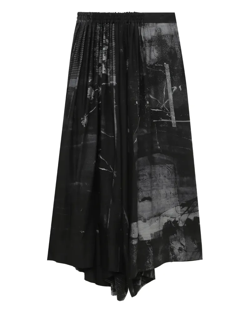 Yohji Yamamoto Hose mit abstraktem Print - Grau Grau