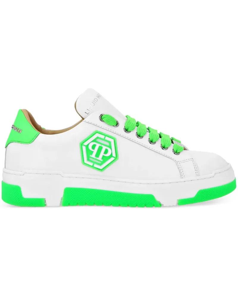 Philipp Plein Sneakers mit Hexagon-Logo - Weiß Weiß