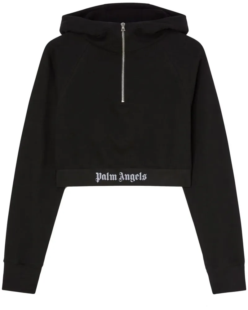 Palm Angels Sweatshirt mit Logo-Print Schwarz