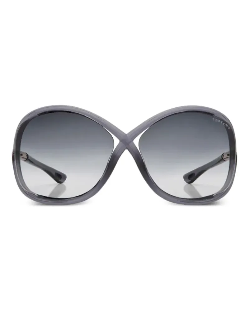 Tom Ford Whitney Sonnenbrille mit geometrischem Gestell - Grau Grau