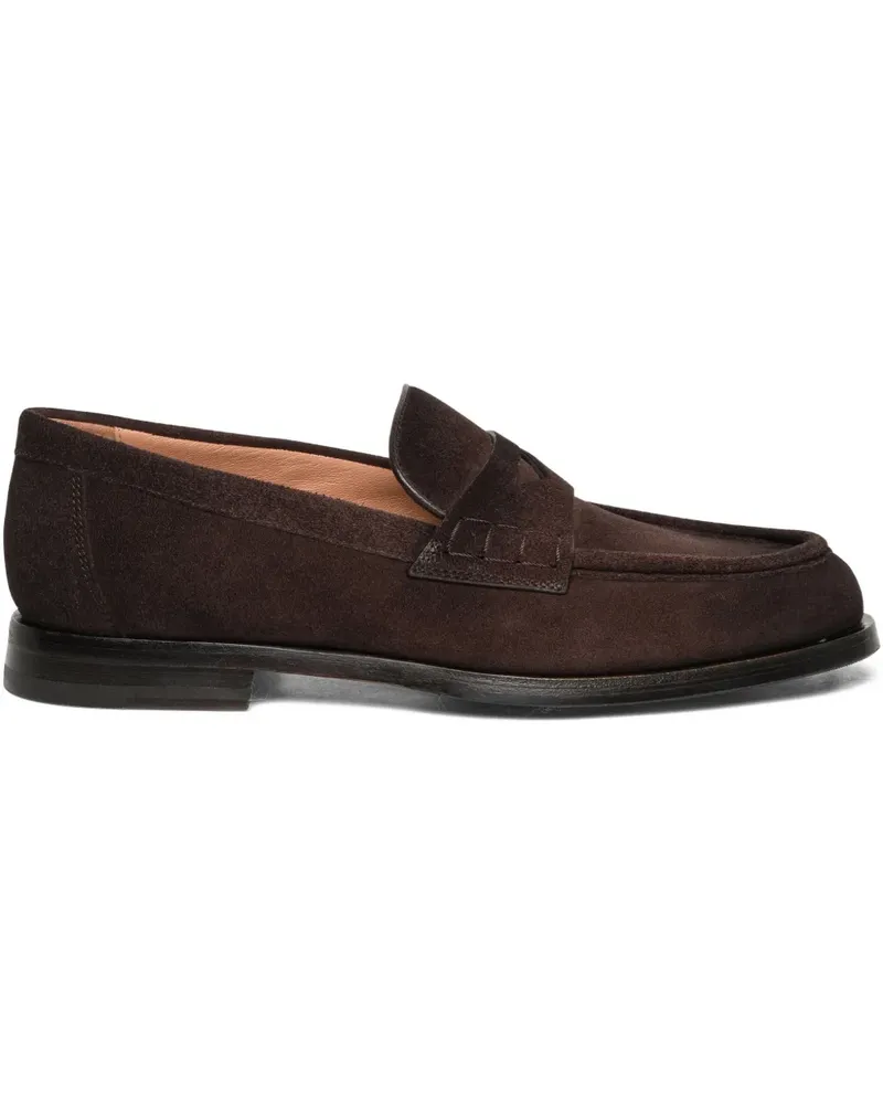 Santoni Penny-Loafer aus Wildleder - Braun Braun