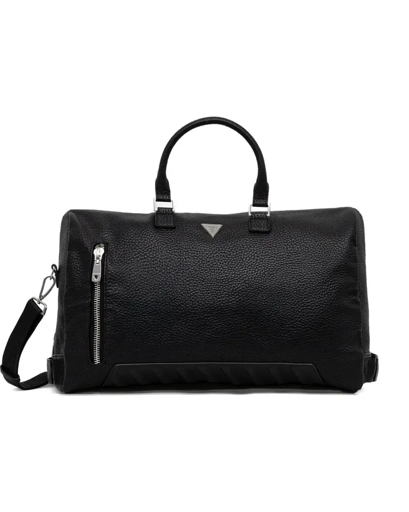 Guess Strukturierte Torino Reisetasche - Schwarz Schwarz