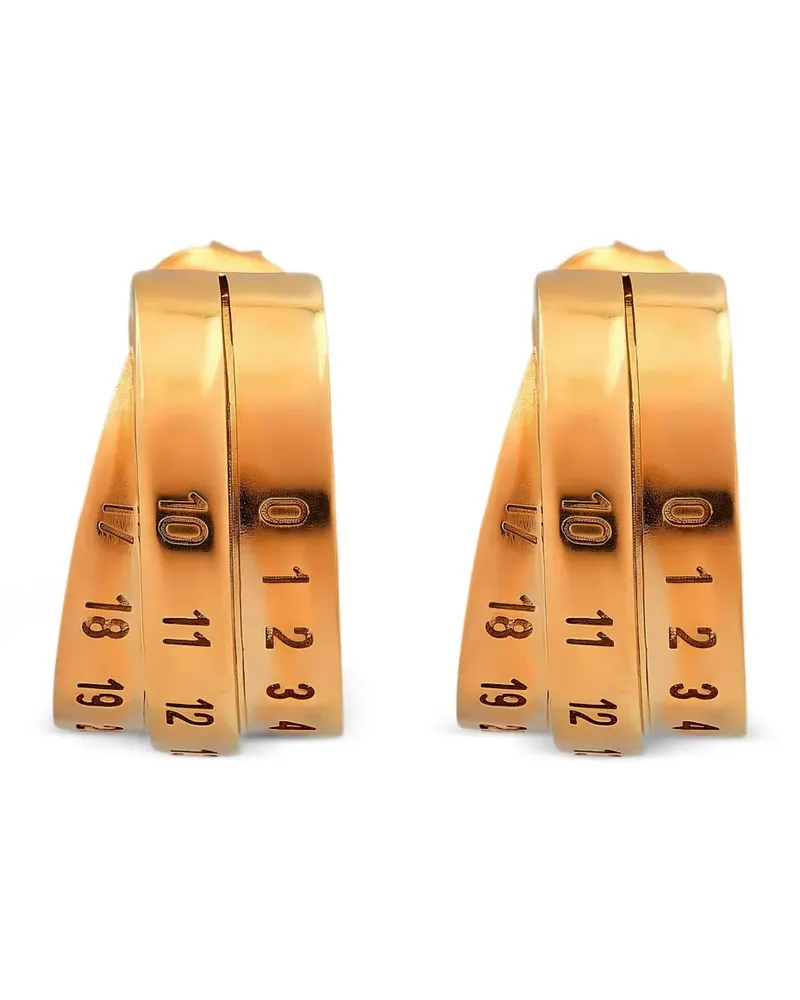 Maison Margiela Ohrringe mit Logo - Gold Gold