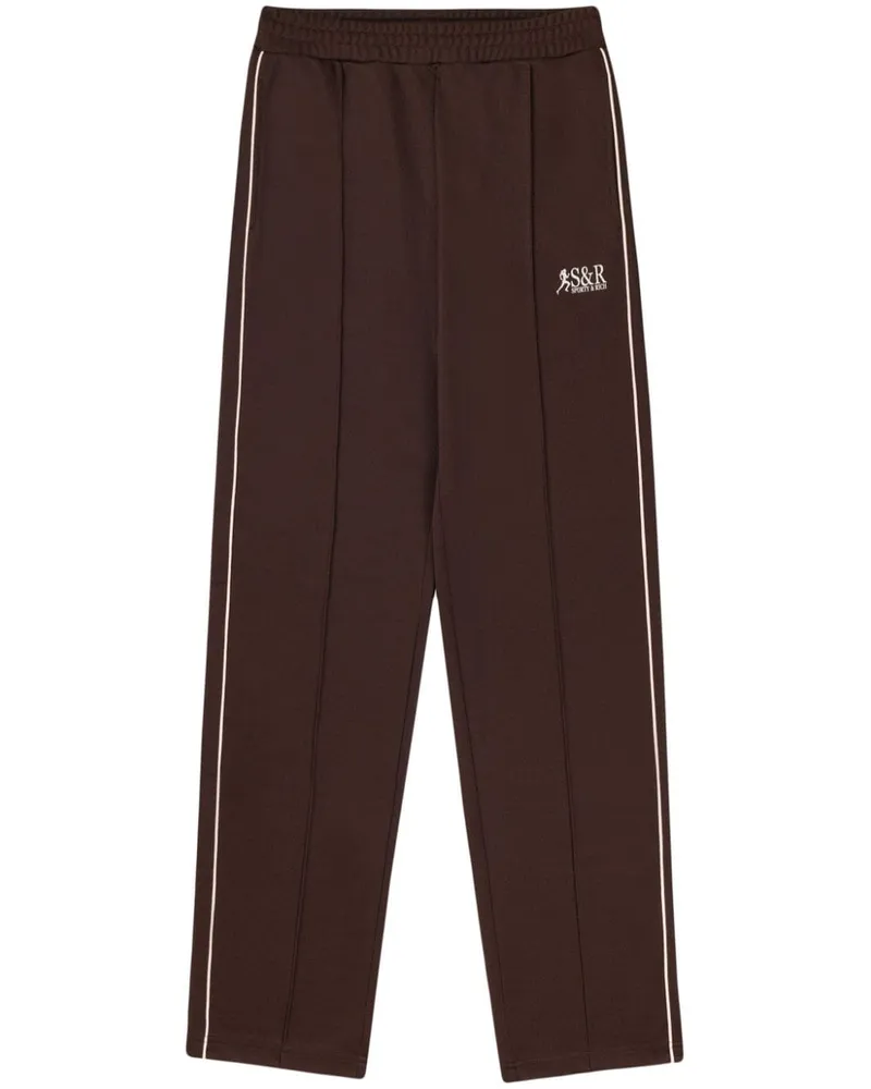 SPORTY & RICH Action Jogginghose mit Streifen - Braun Braun