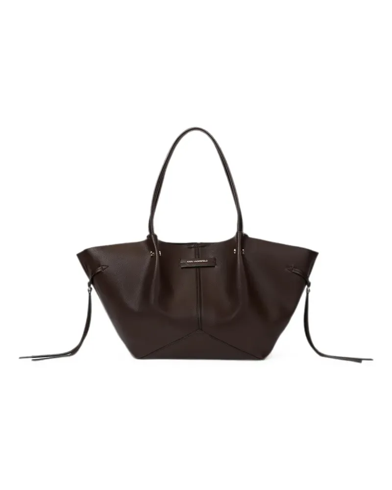 Karl Lagerfeld Mittelgroßer K/Pierced Tote Bag - Braun Braun