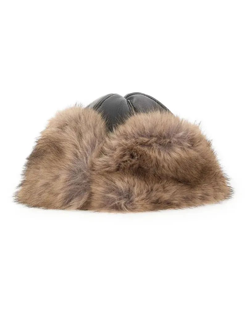 STAND Mütze aus Faux Fur - Schwarz Schwarz