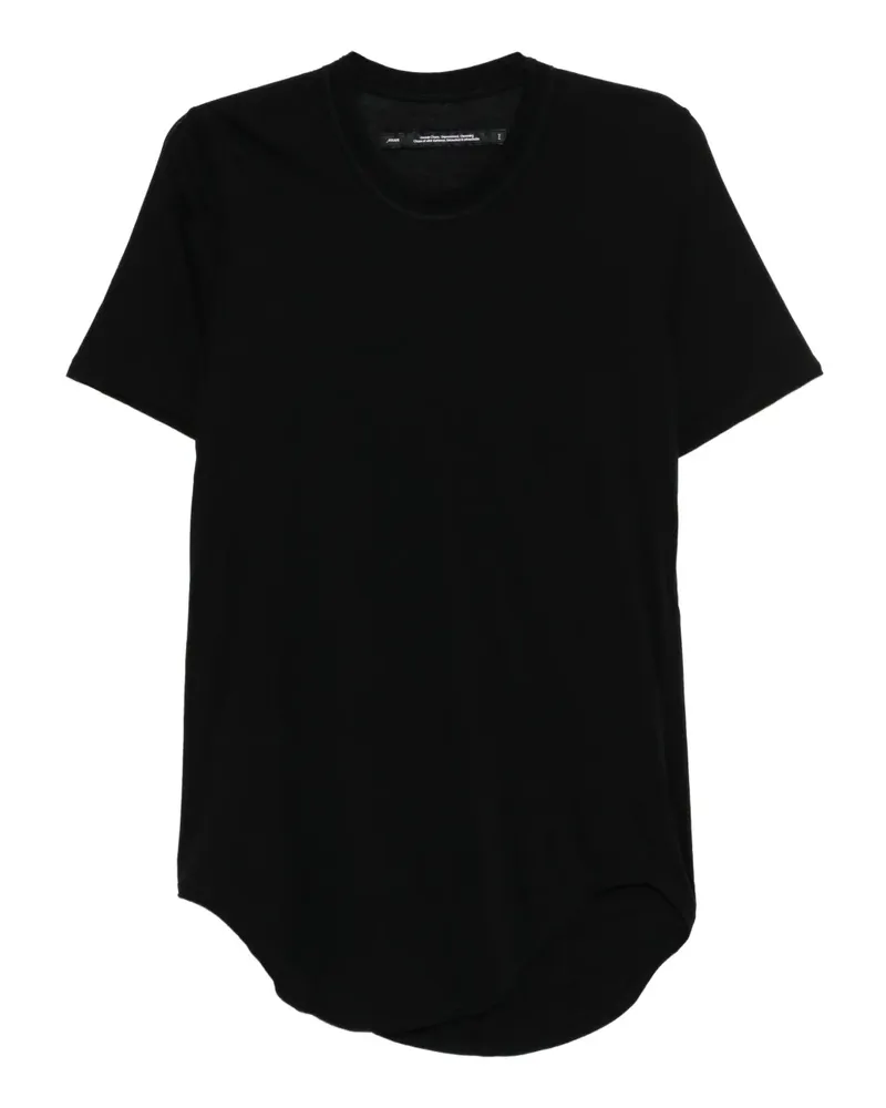 Julius T-Shirt mit rundem Saum - Schwarz Schwarz