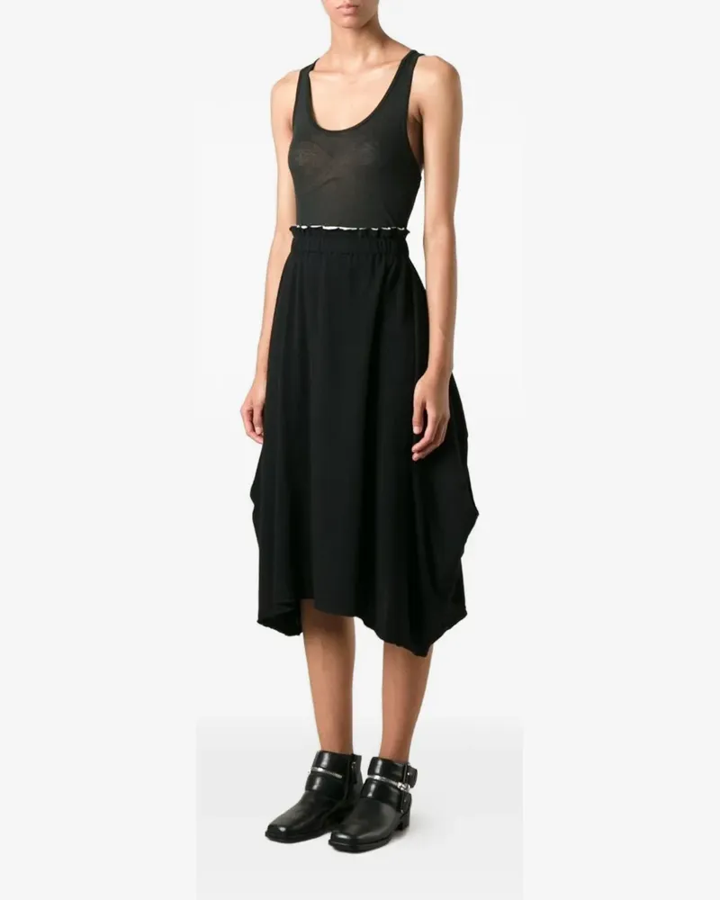 Comme des Garçons balloon asymmetric midi skirt - Schwarz Schwarz