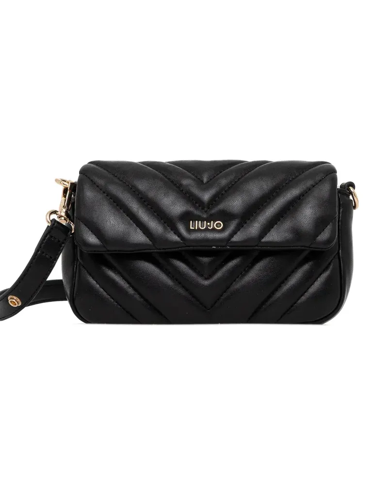 Liu Jo chevron-pattern crossbody bag - Schwarz Schwarz