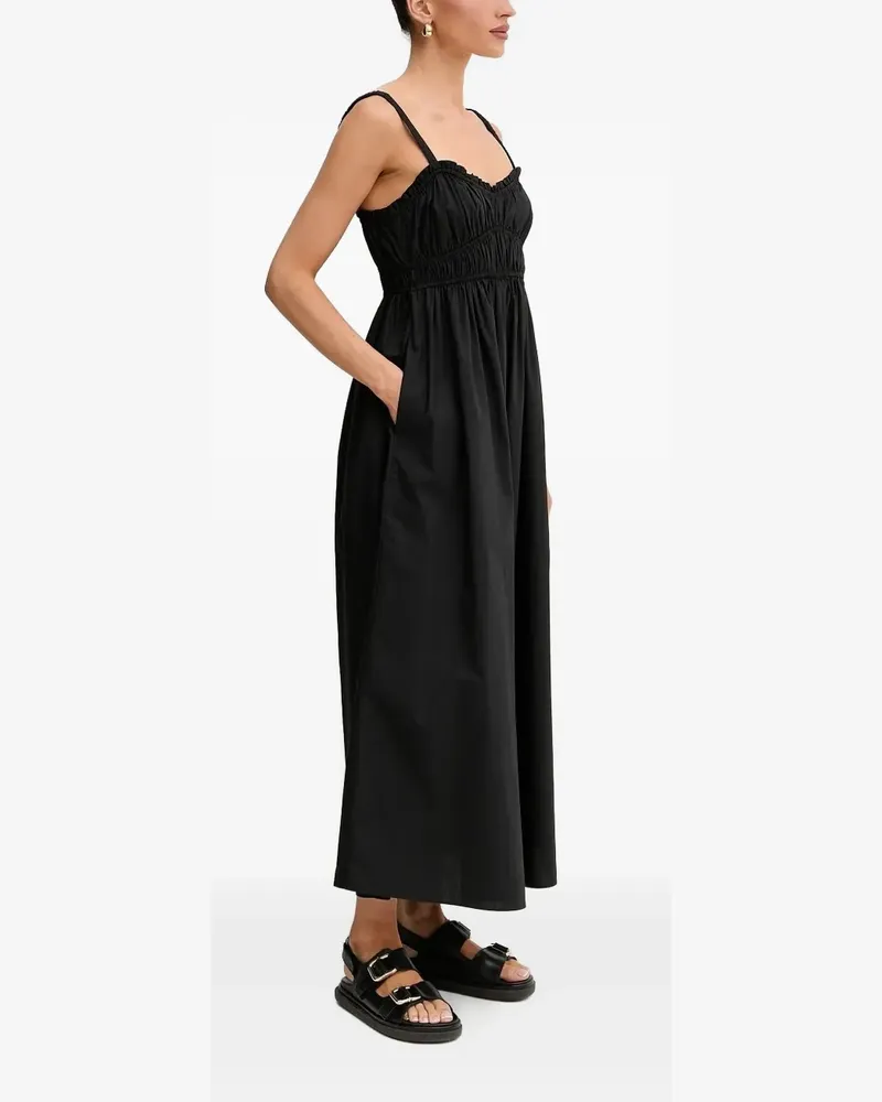 HUGO BOSS Gerafftes Midikleid - Schwarz Schwarz