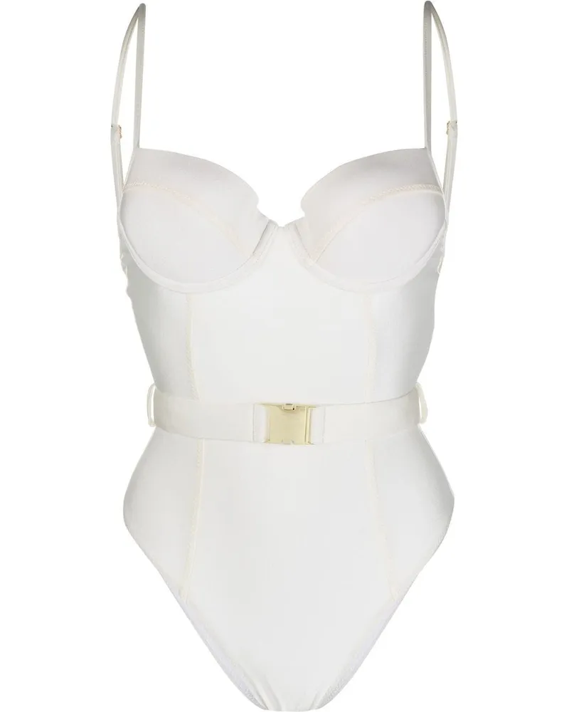 Noire Swimwear Badeanzug mit Herzausschnitt - Nude Nude