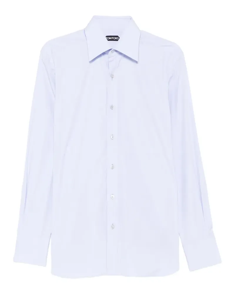 Tom Ford long-sleeve cotton shirt - Blau Blau