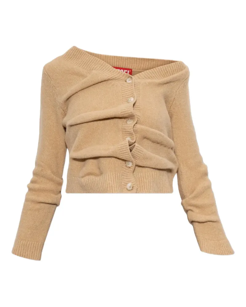 Diesel Cropped-Cardigan in Knitteroptik - Nude Nude