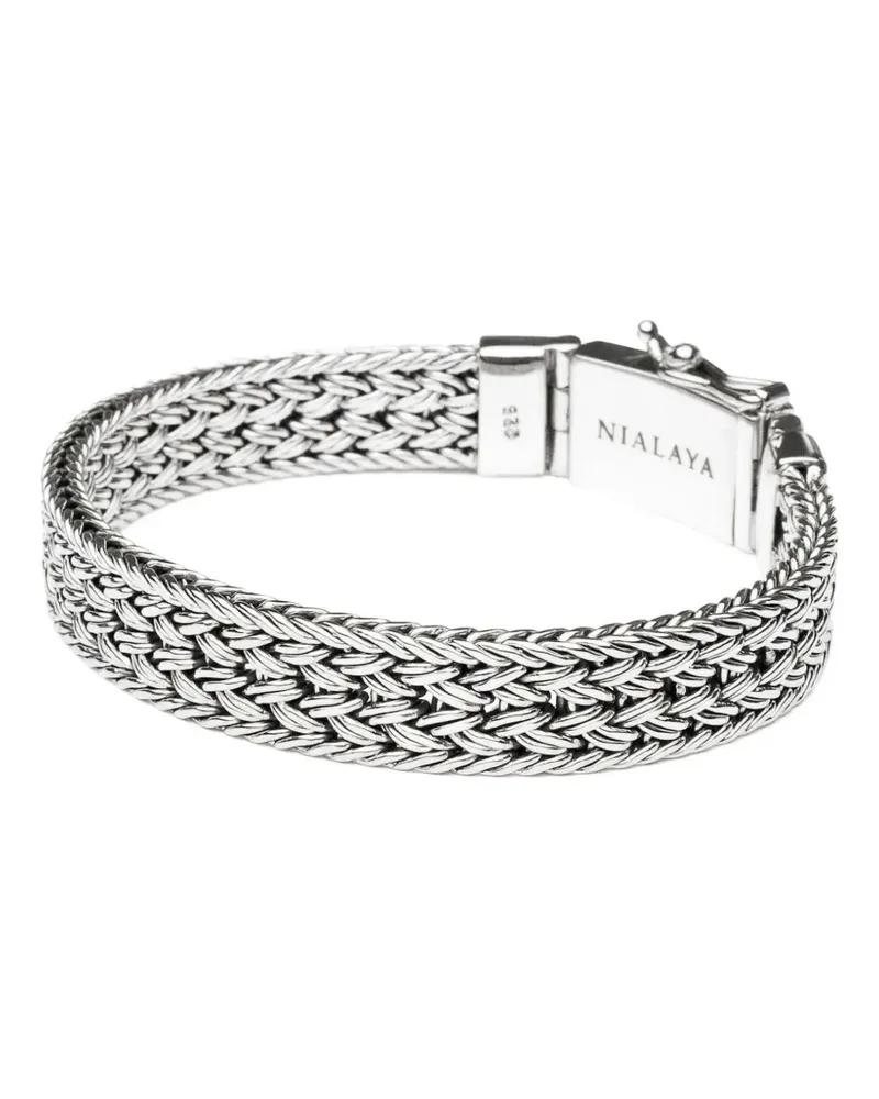Nialaya Geflochtenes Kettenarmband - Silber Silber