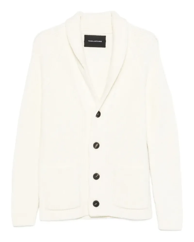 Tagliatore Cardigan aus Wollgemisch - Weiß Weiß