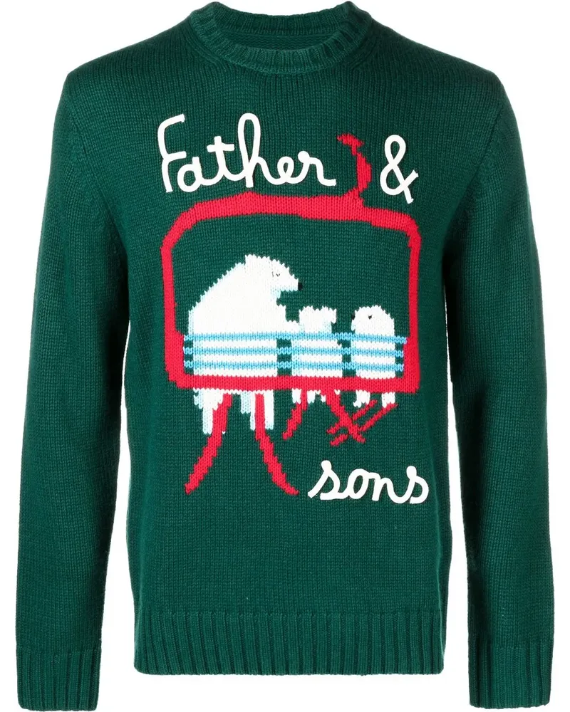 MC2 Saint Barth Pullover mit Intarsienmuster - Grün Grün