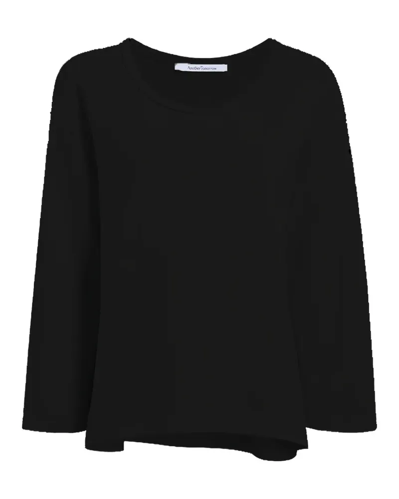 Another Tomorrow scoop-neck sweatshirt - Schwarz Schwarz