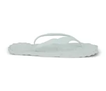 scalloped-edge embossed flip-flops - Blau