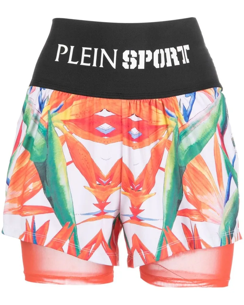 Philipp Plein Laufshorts im Layering-Look - Schwarz Schwarz