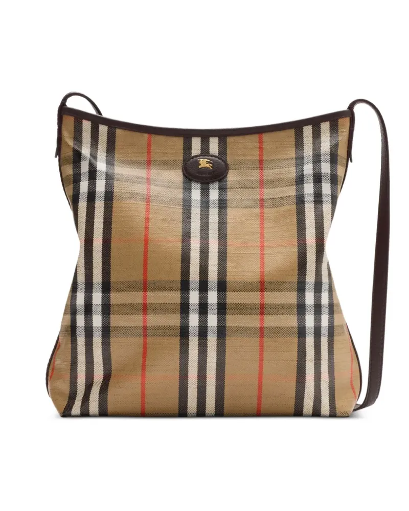Burberry Highlands Tote Bag mit Check - Nude Nude