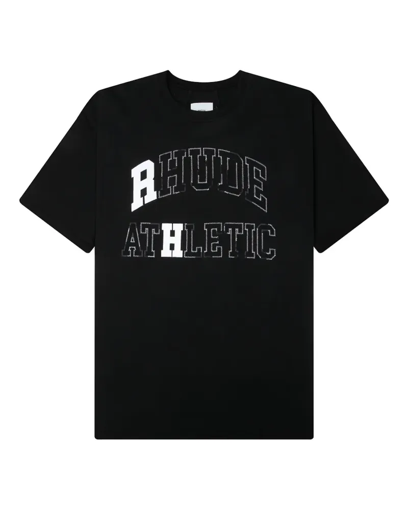 RHUDE logo-print T-shirt - Schwarz Schwarz