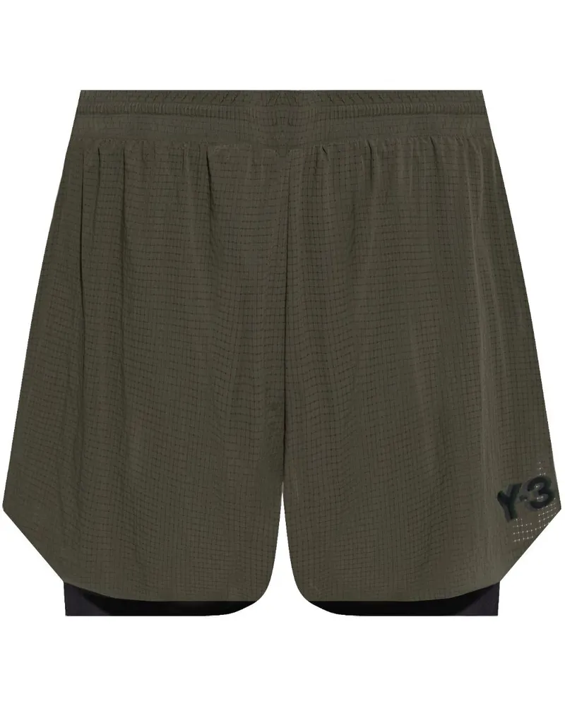 Y-3 Laufshorts mit Logo - Grün Grün
