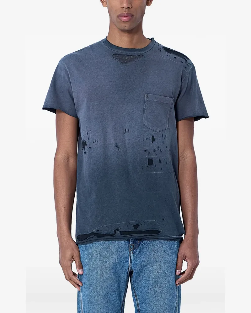 GALLERY DEPT. distressed cotton T-shirt - Grau Grau
