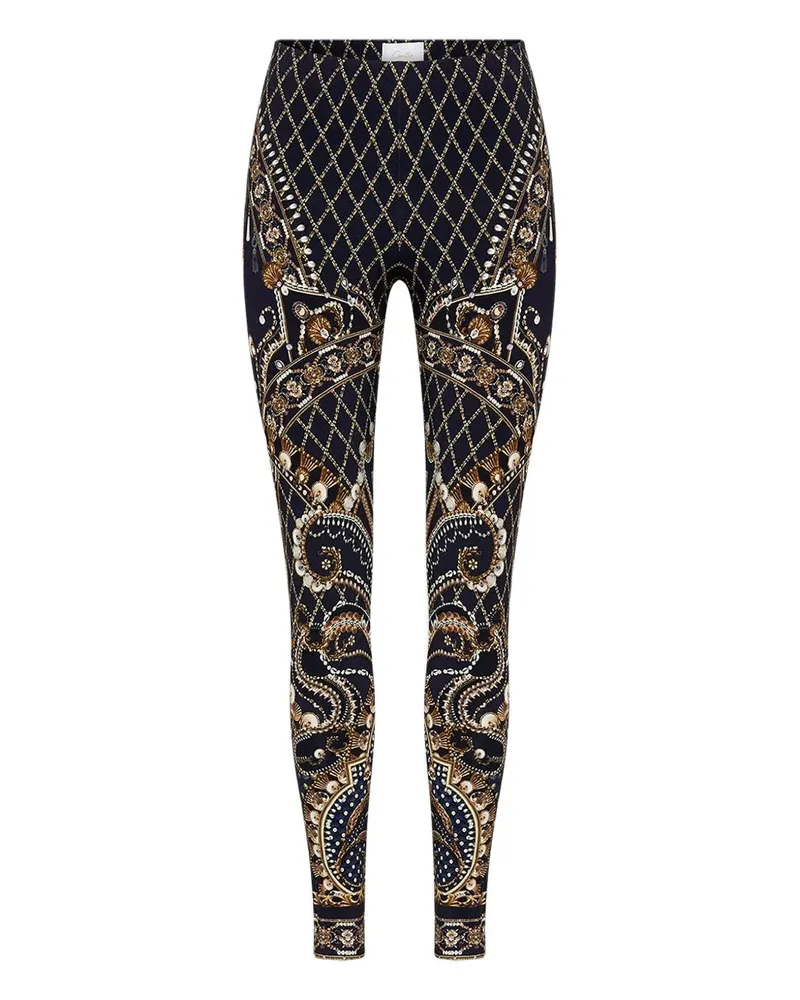 Camilla Gemusterte Dance Duke Leggings - Blau Blau