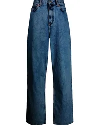 WARDROBE.NYC Tief sitzende Straight-Leg-Jeans Blau