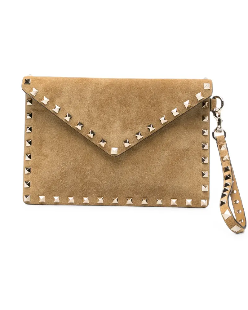 Valentino Garavani Ruckstud Clutch mit Handgelenkschlaufe - Nude Nude