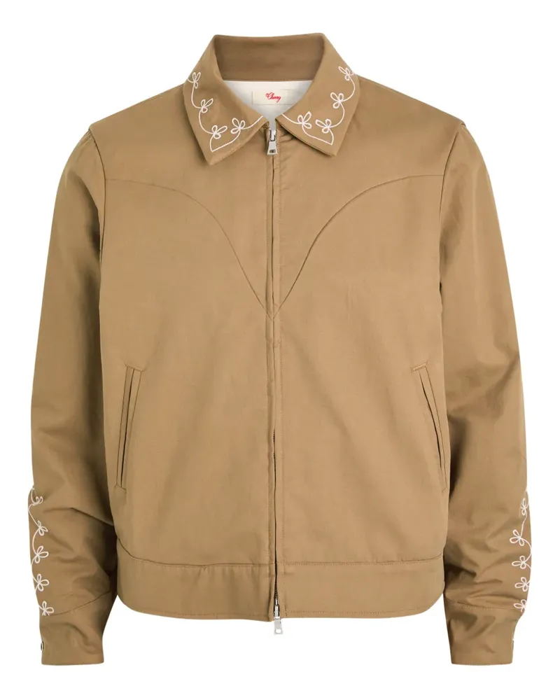 CHERRY LA Charro floral-embroidered jacket - Braun Braun