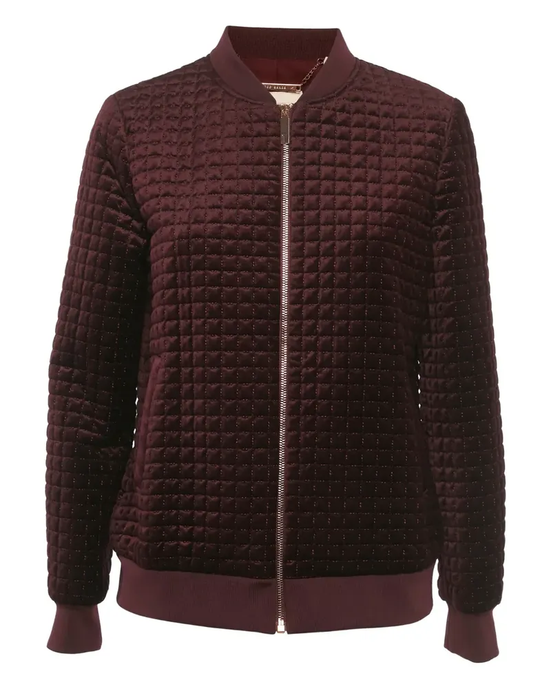 Ted Baker quilted zip-fastening bomber jacket - Rot Rot