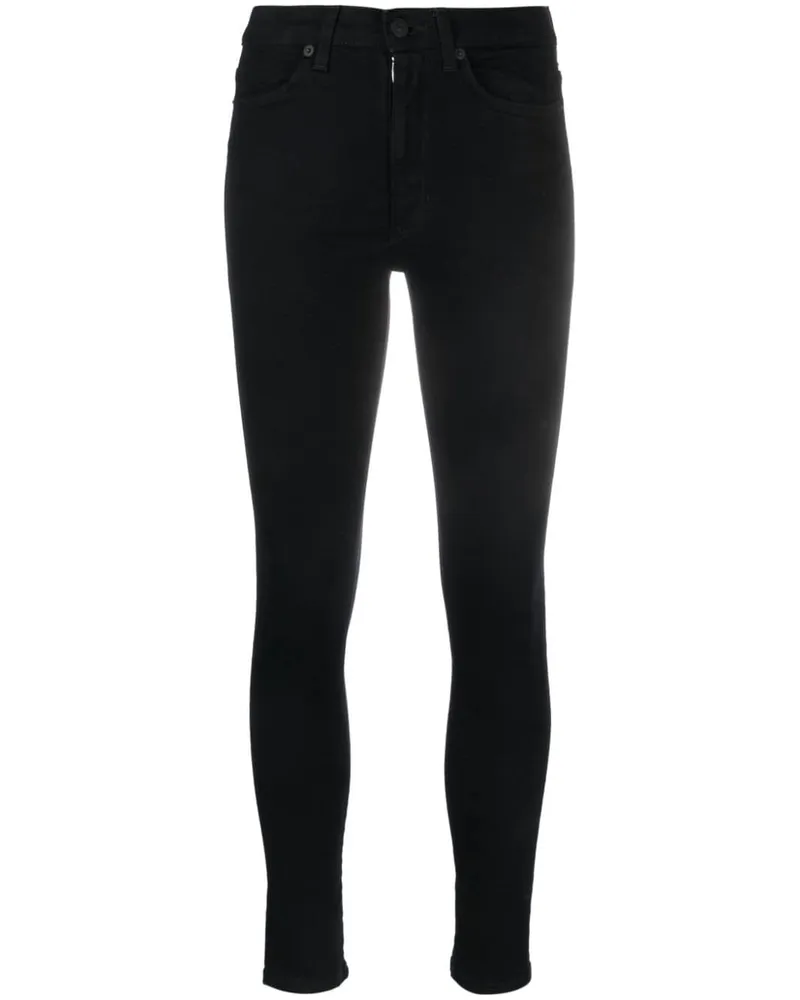 Dondup Halbhohe Skinny-Jeans - Schwarz Schwarz