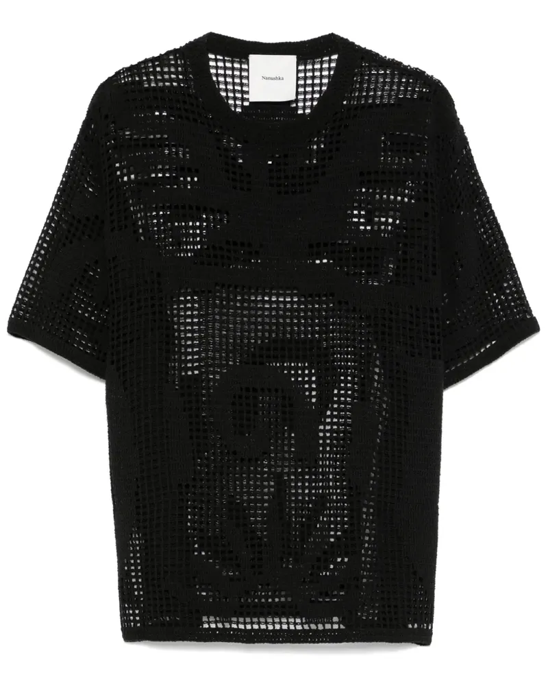 Nanushka Crino T-Shirt - Schwarz Schwarz