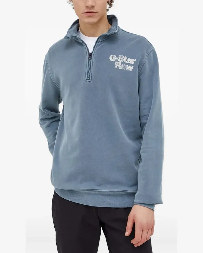 G-STAR RAW Sweatshirt mit Reißverschluss - Blau Blau