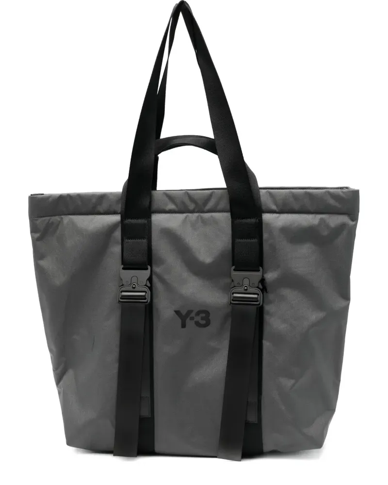 Y-3 Tote Bag mit Logo - Grau Grau