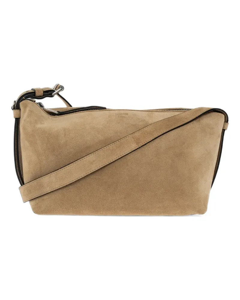 Moschino Schultertasche aus Wildleder - Nude Nude