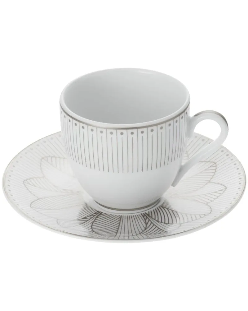 Christofle Malmaison Impériale Kaffee- und Untertassen (2er-Set) - Weiß Weiß