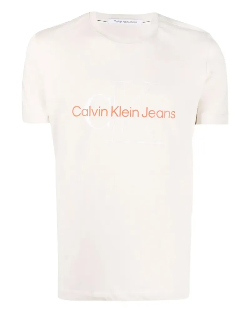 Calvin Klein logo-lettering T-shirt - Weiß Weiß