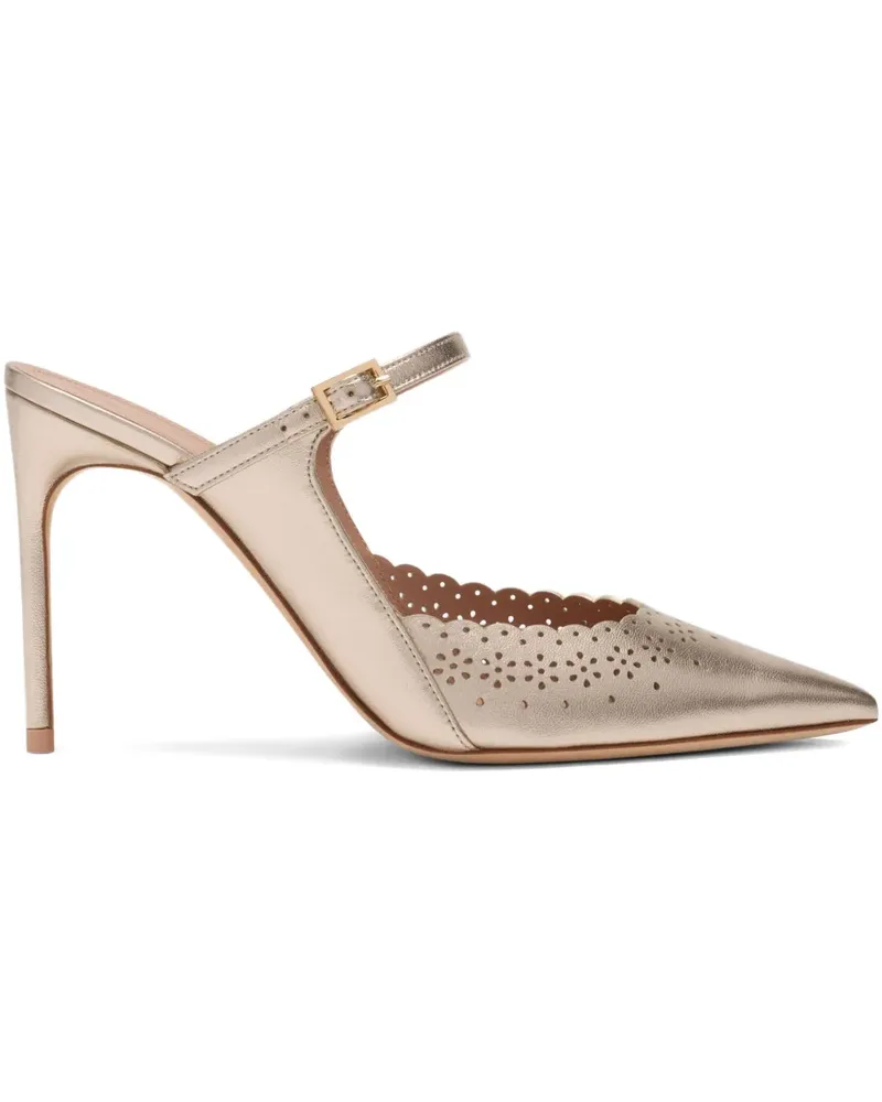 Malone Souliers Bardot Mules mit Lochstickerei - Gold Gold