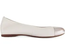 Ballerinas aus Leder - Nude