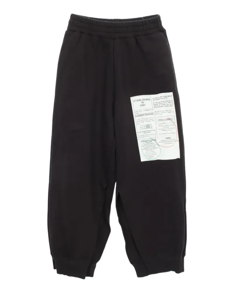 Maison Margiela 2010s newspaper-print track pants - Schwarz Schwarz