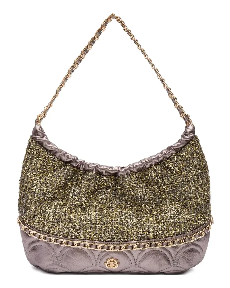 ISLA Schultertasche aus Tweed - Gold Gold
