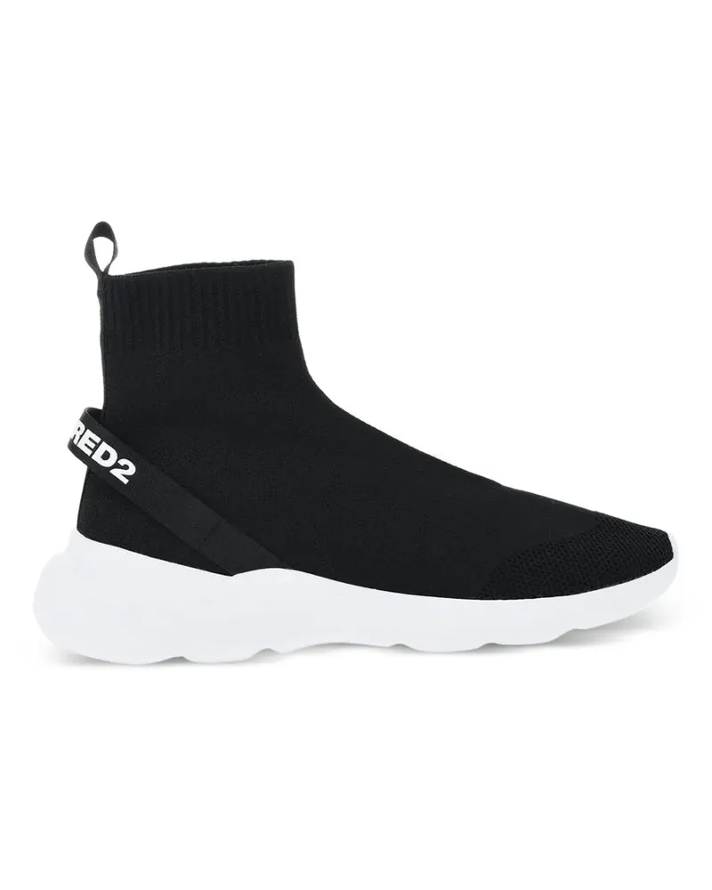 Dsquared2 Fly Sneakers mit Logo - Schwarz Schwarz