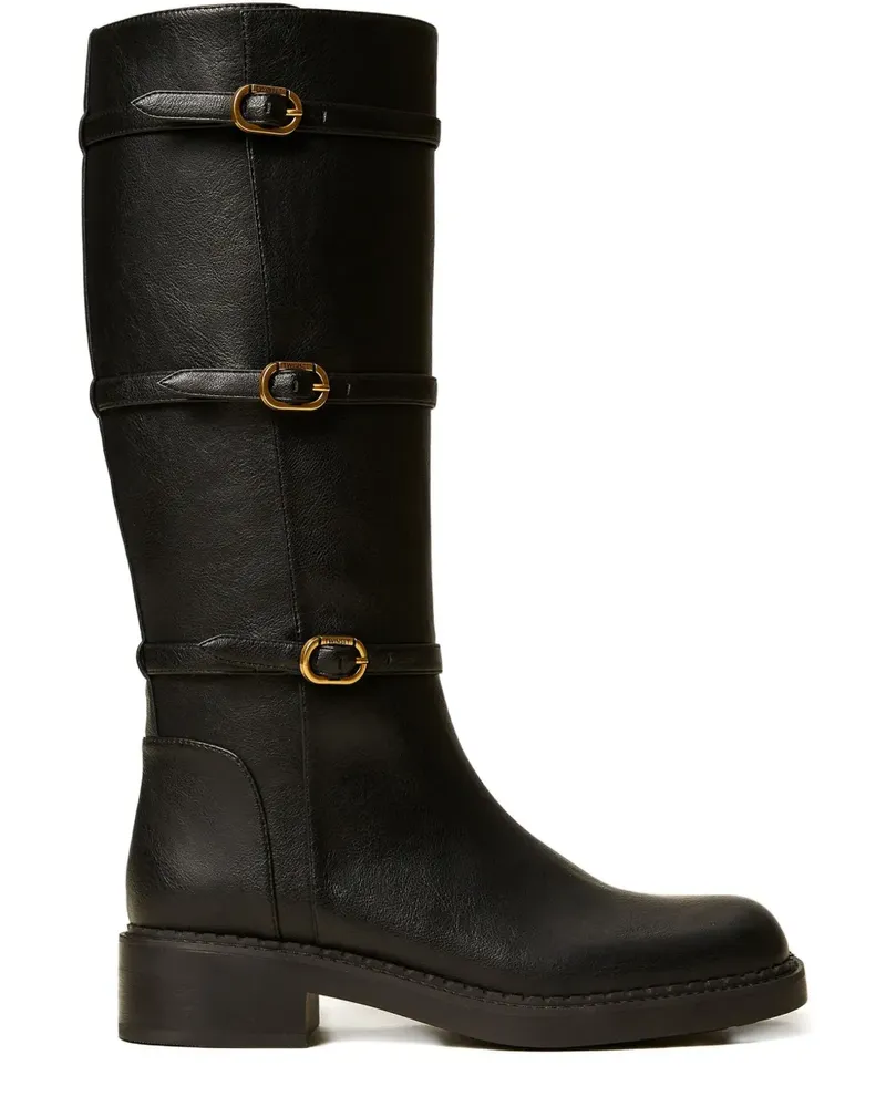 Twin-Set Stiefeletten mit Schnallen - Schwarz Schwarz